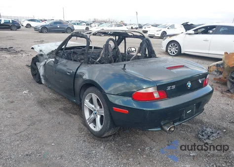 2001 BMW Z3 2.5I z USA, uszkodzony, nr VIN WBACN33451LK46246